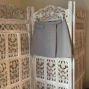 Theory Snap Mini Fremont Plaid Skirt Size 6